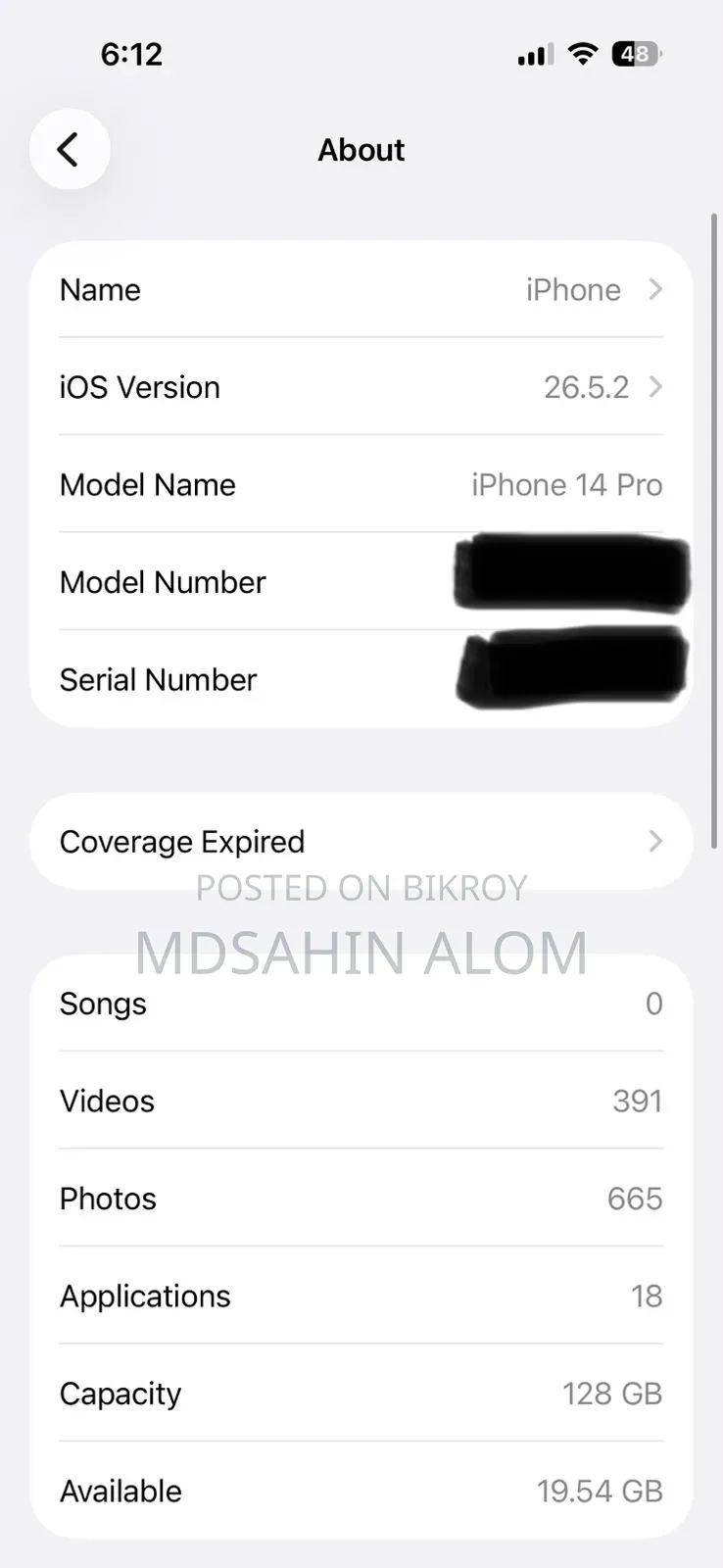 New Apple iPhone 14 Pro 128 GB Rose Gold