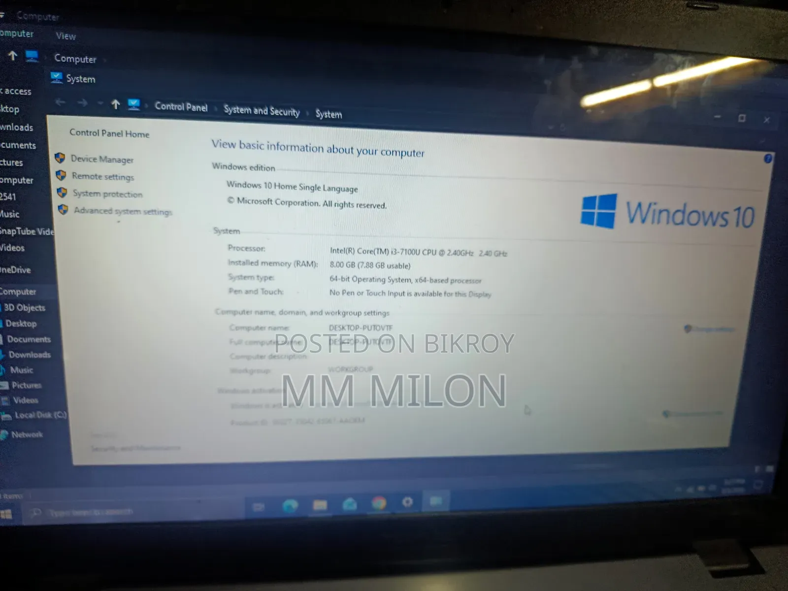 Laptop Asus Vivobook 15 8GB Intel Core i3 SSD 128GB