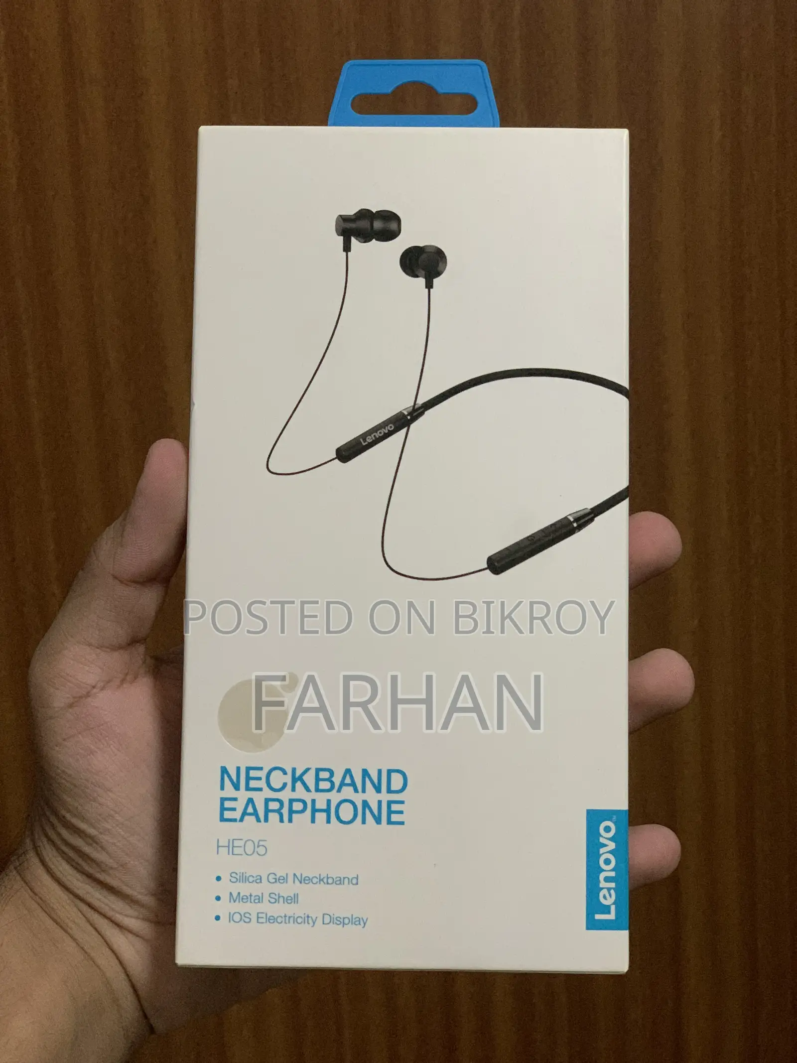 Lenovo HE05 Bluetooth Neckband Earphone (Used)