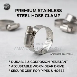 Premium Stainless Steel Hose Clamp | Adjustable Worm Gear Pipe Clamp