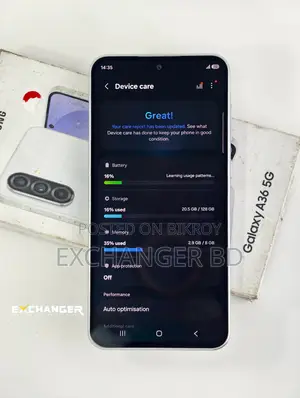 স্যামসাং গ্যালাক্সি এ৩৬ ১২৮ জিবি হোয়াইট