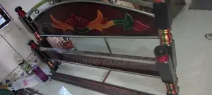 Steel and Mahogany Wood Bed