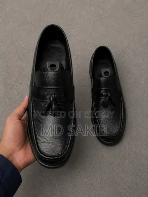 Genuine Black Leather Loafer