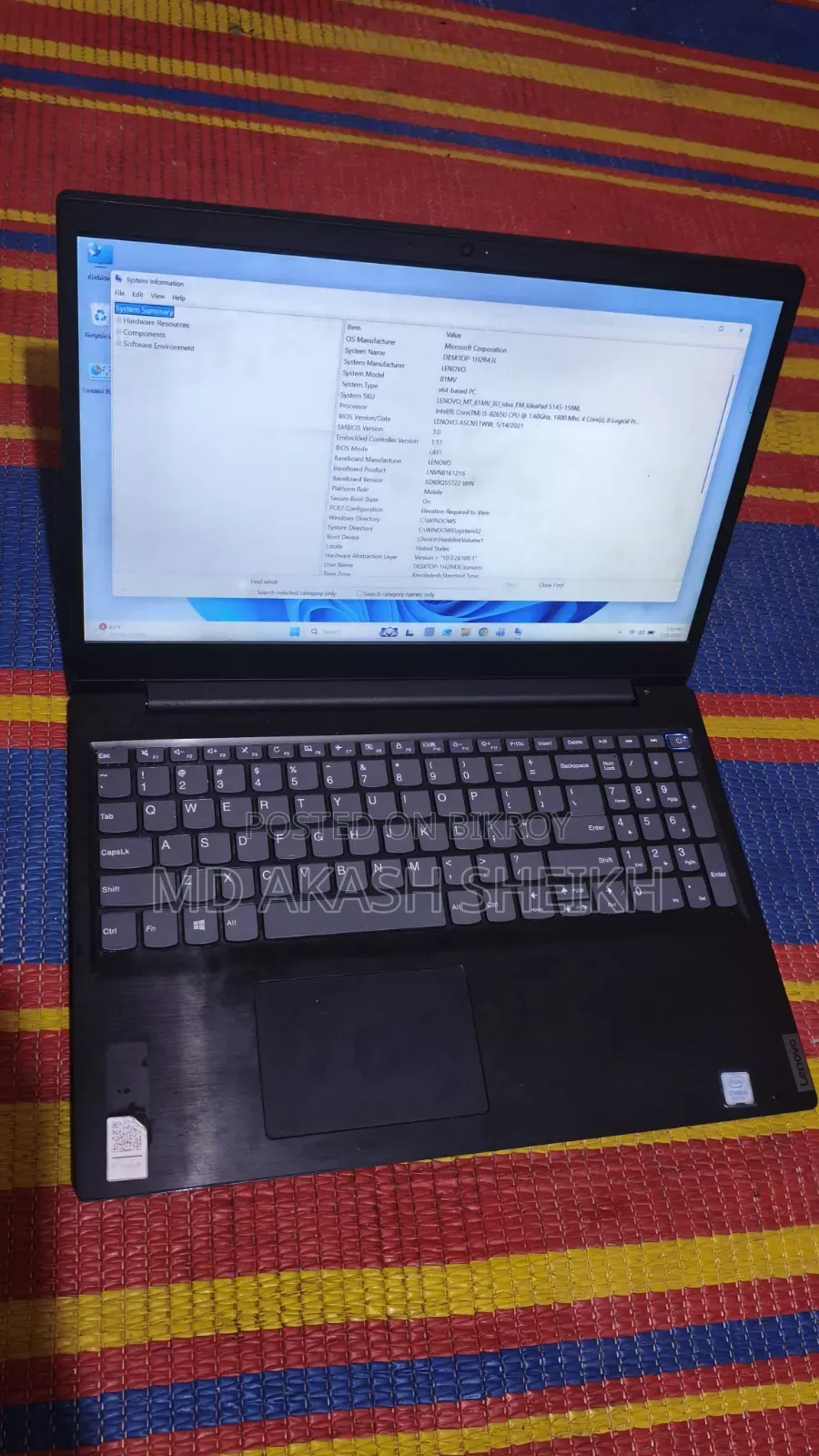 Laptop Lenovo IdeaPad S145 8GB Intel Core I5 SSD 256GB