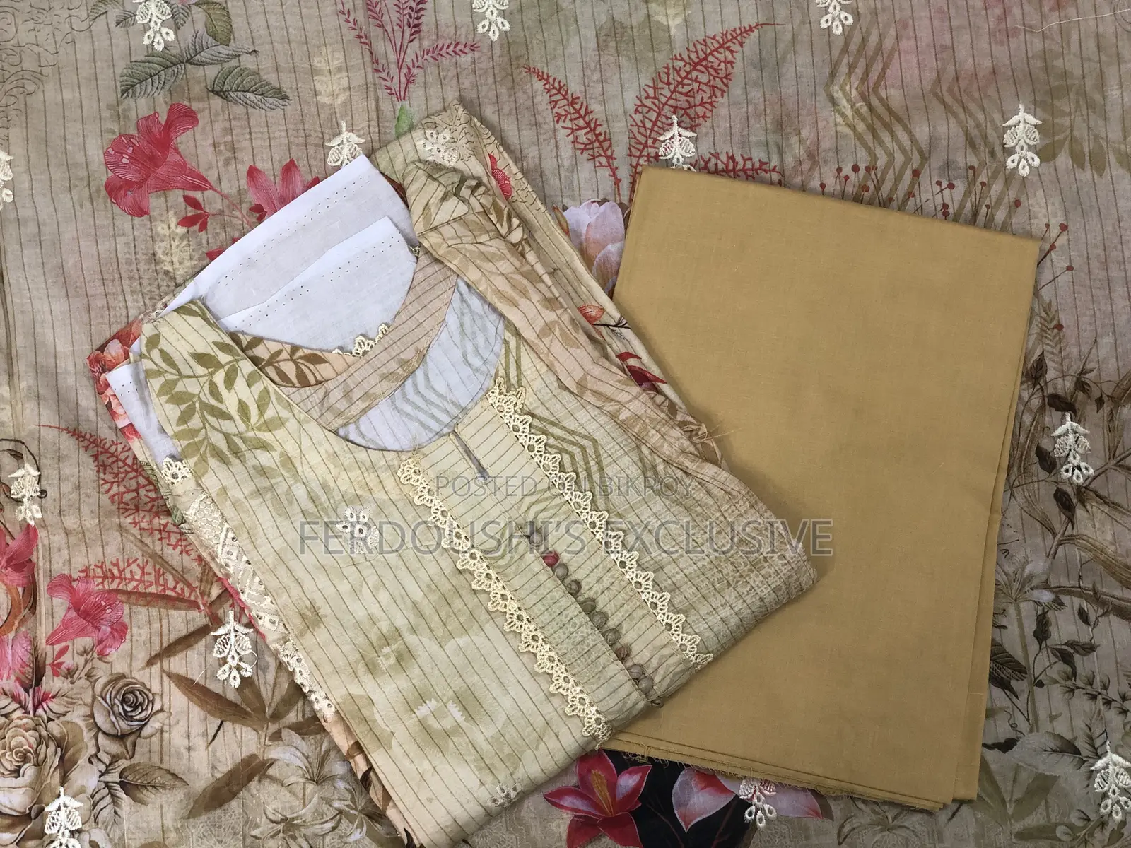 Premium Pure Cotton Three Piece