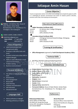 CV for Ship Escort Man