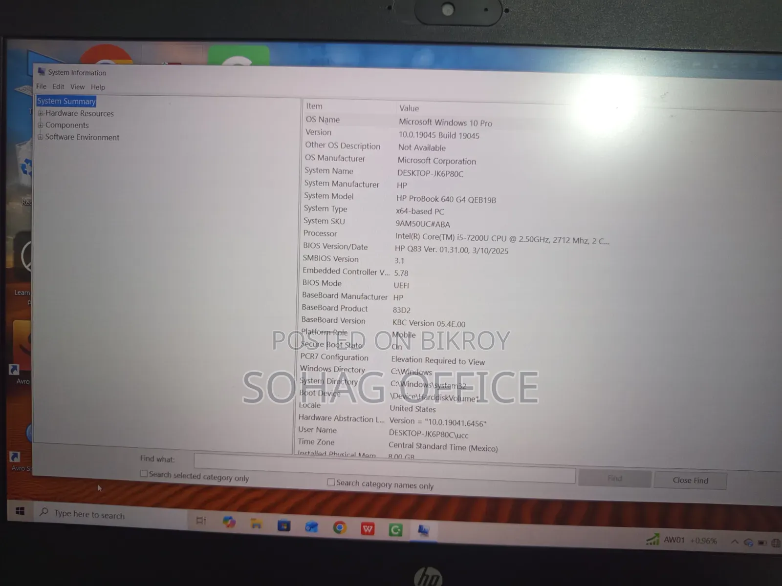 Laptop HP ProBook 640 G4 8GB Intel Core I5 HDD+SSD 512GB