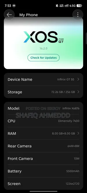 Infinix GT 30 5G 256 GB