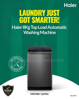 Haier টপ লোড অটোমেটিক ওয়াশিং মেশিন | Hwm80-316s6 | ৮ কেজি