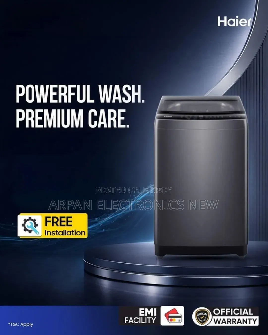 Haier 8 Kg Top Load Automatic Washing Machine with Air Dryer