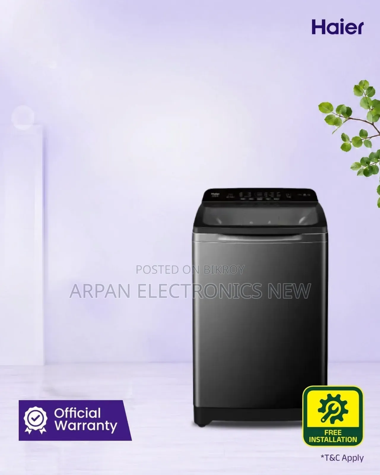 সহজ Emi সুবিধা Haier Top Loading Washing Machine 8 Kg