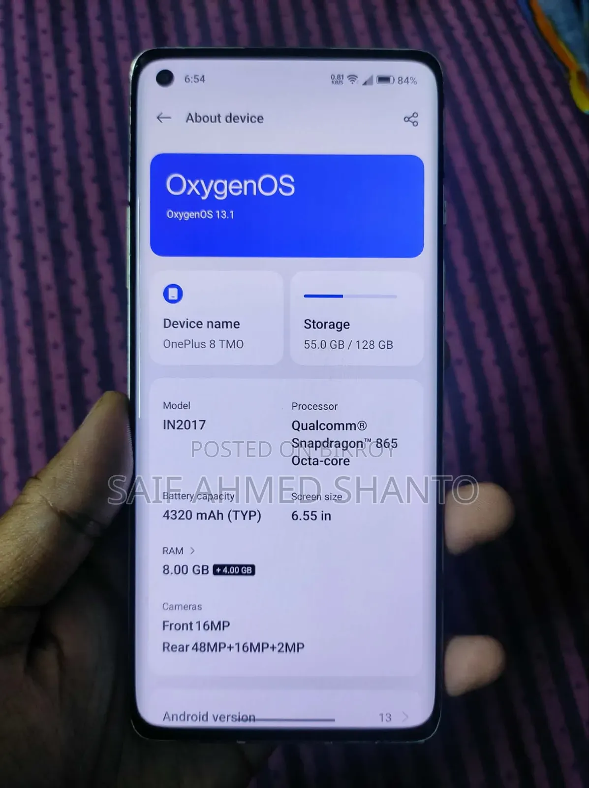 OnePlus 8 5G (T-Mobile) 128 GB Black