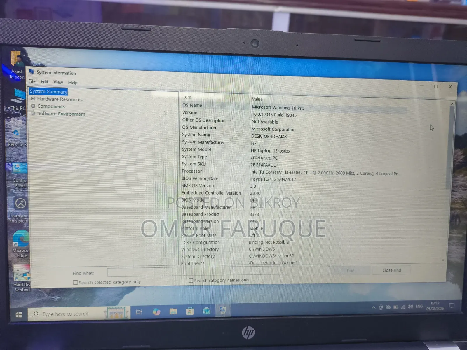 Laptop HP 15 4GB Intel Core I3 SSD 128GB