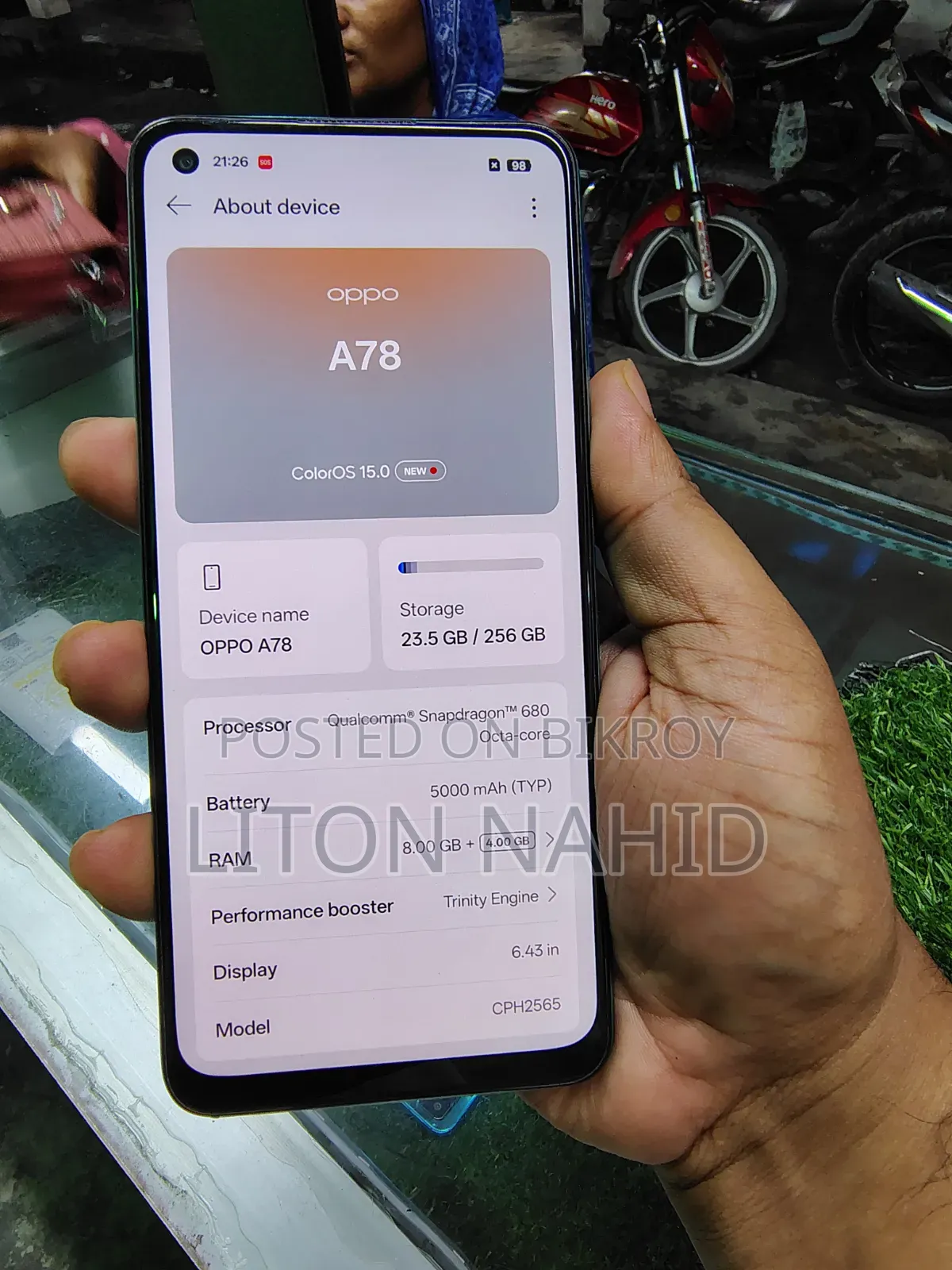 Oppo A78 128 GB Blue