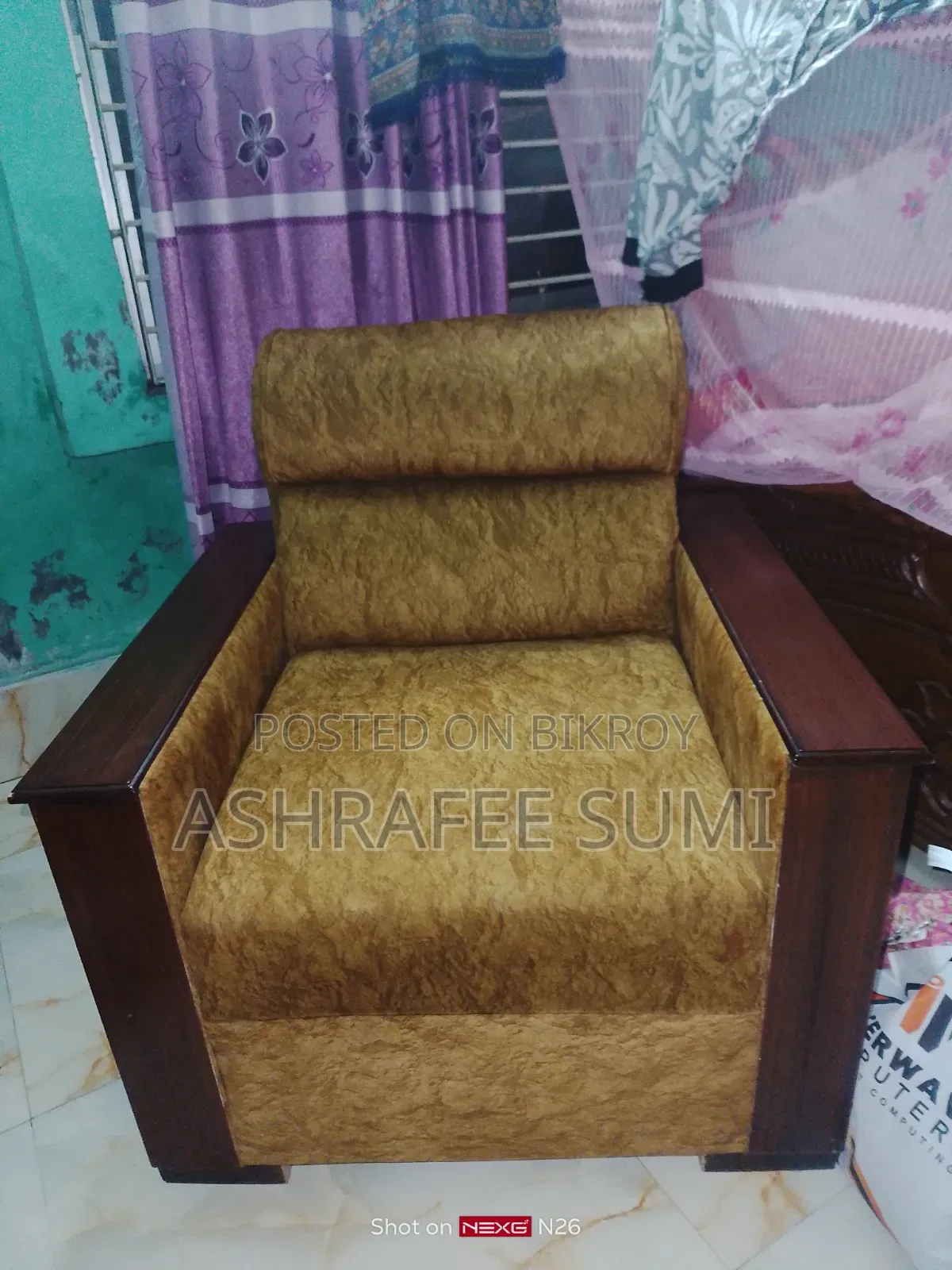 Malaysian Wood Sofa Set 2+2+1