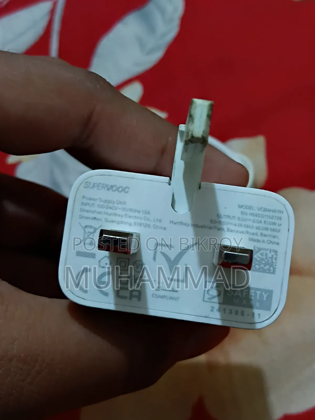 Oppo A5 Original Charger 45 Watt