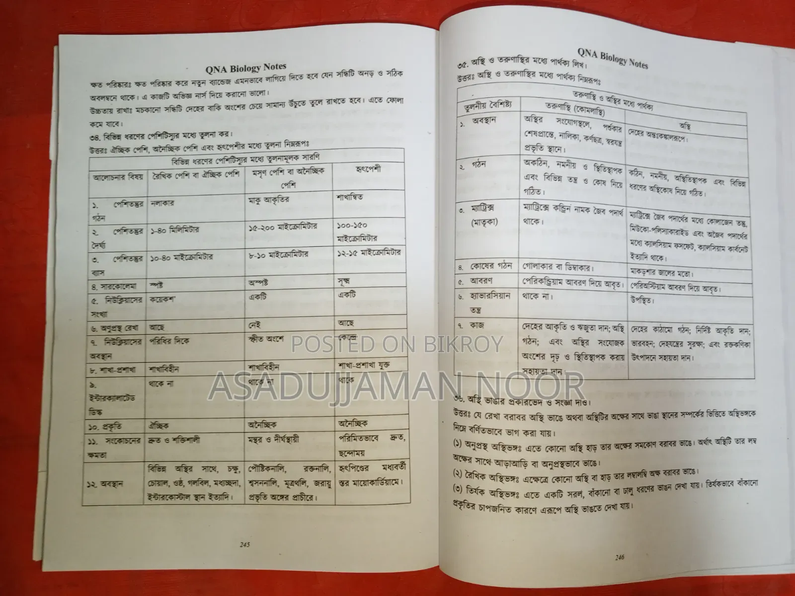 HSC QNA Biology Notes in 282 Page New Condition 2025 June Edition