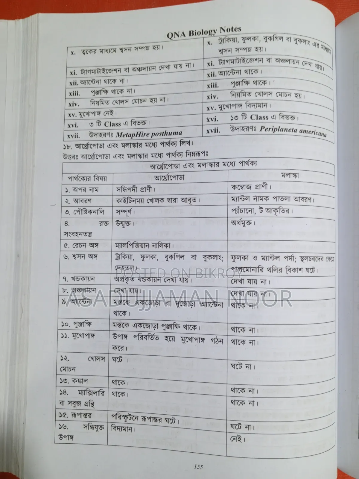 HSC QNA Biology Notes in 282 Page New Condition 2025 June Edition