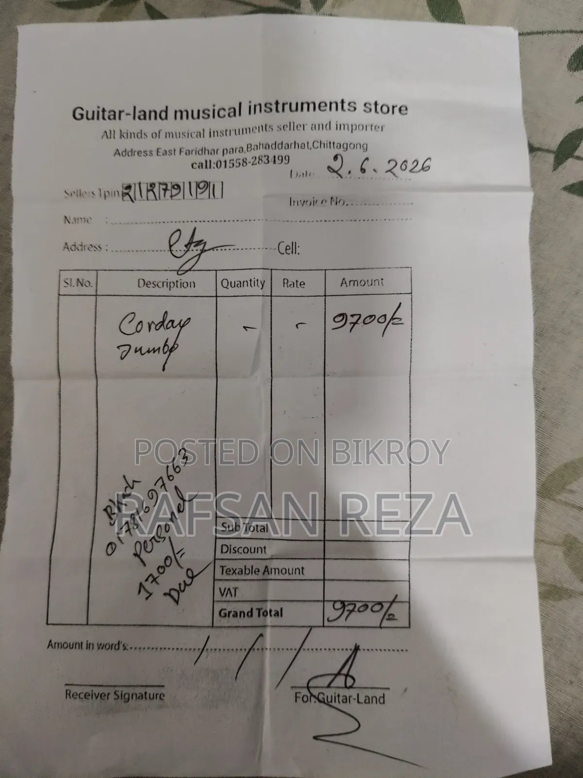 Corday Jumbo Guitar