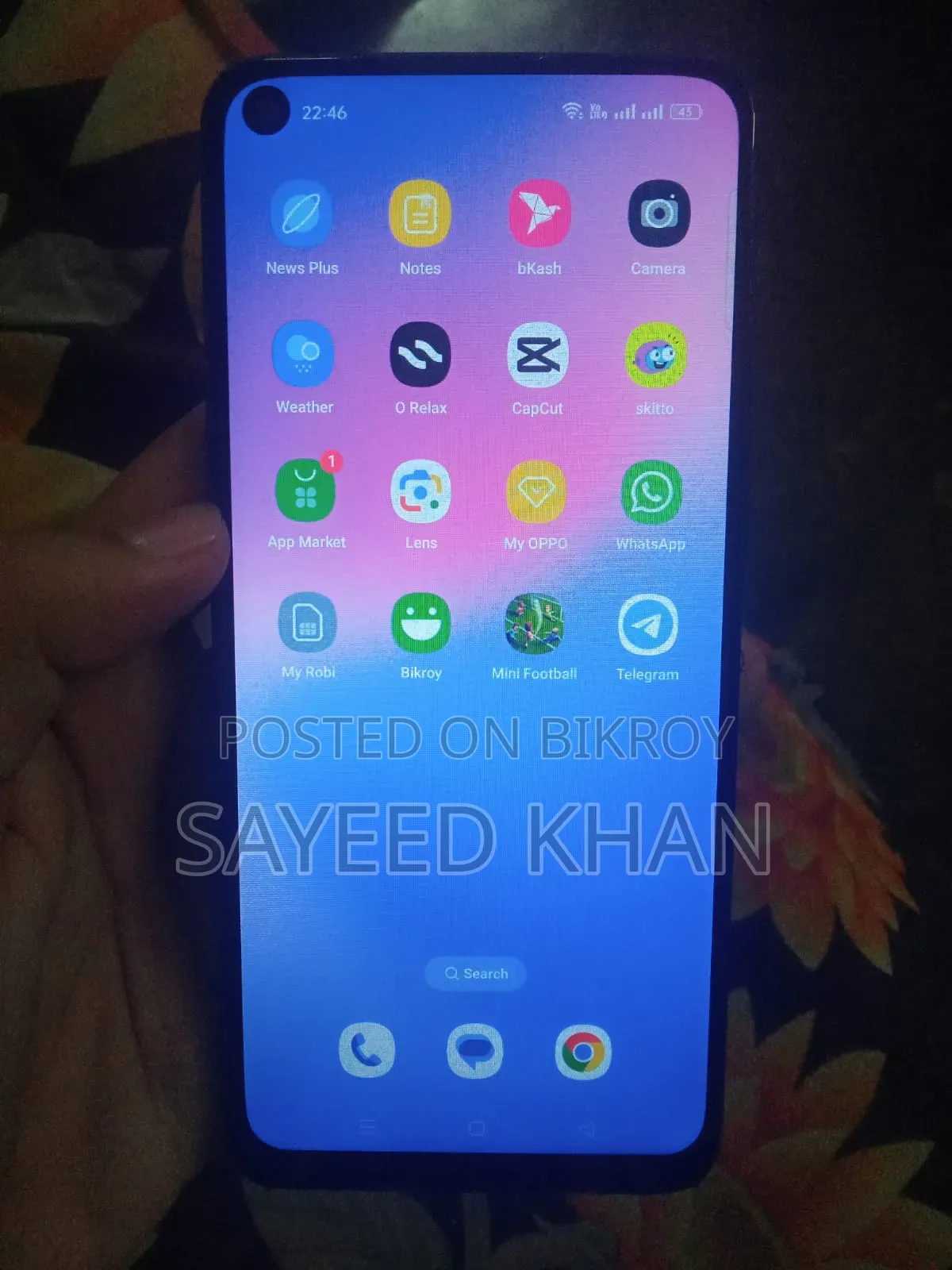 নিউ অপো রেনো৫ ৫জি ১২৮ জিবি ব্ল্যাক