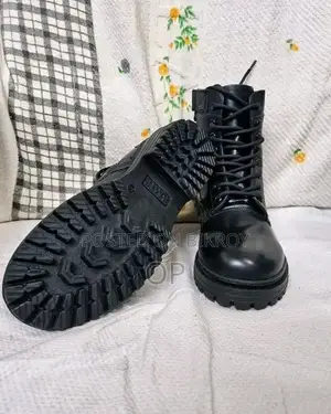 Premium Black Combat Boots for Men | High Ankle Lace-Up Boots