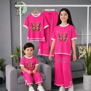 Stylish Girls Half Sleeve T-Shirt Pant Set