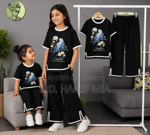 Stylish Girls Half Sleeve T-Shirt Pant Set
