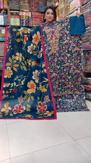 Unstitched Cotton Butique Three Piece for Woman