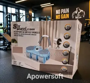 6 Wheel Automatic Rebound Ab Roller With Elbow Support – Home Gym
