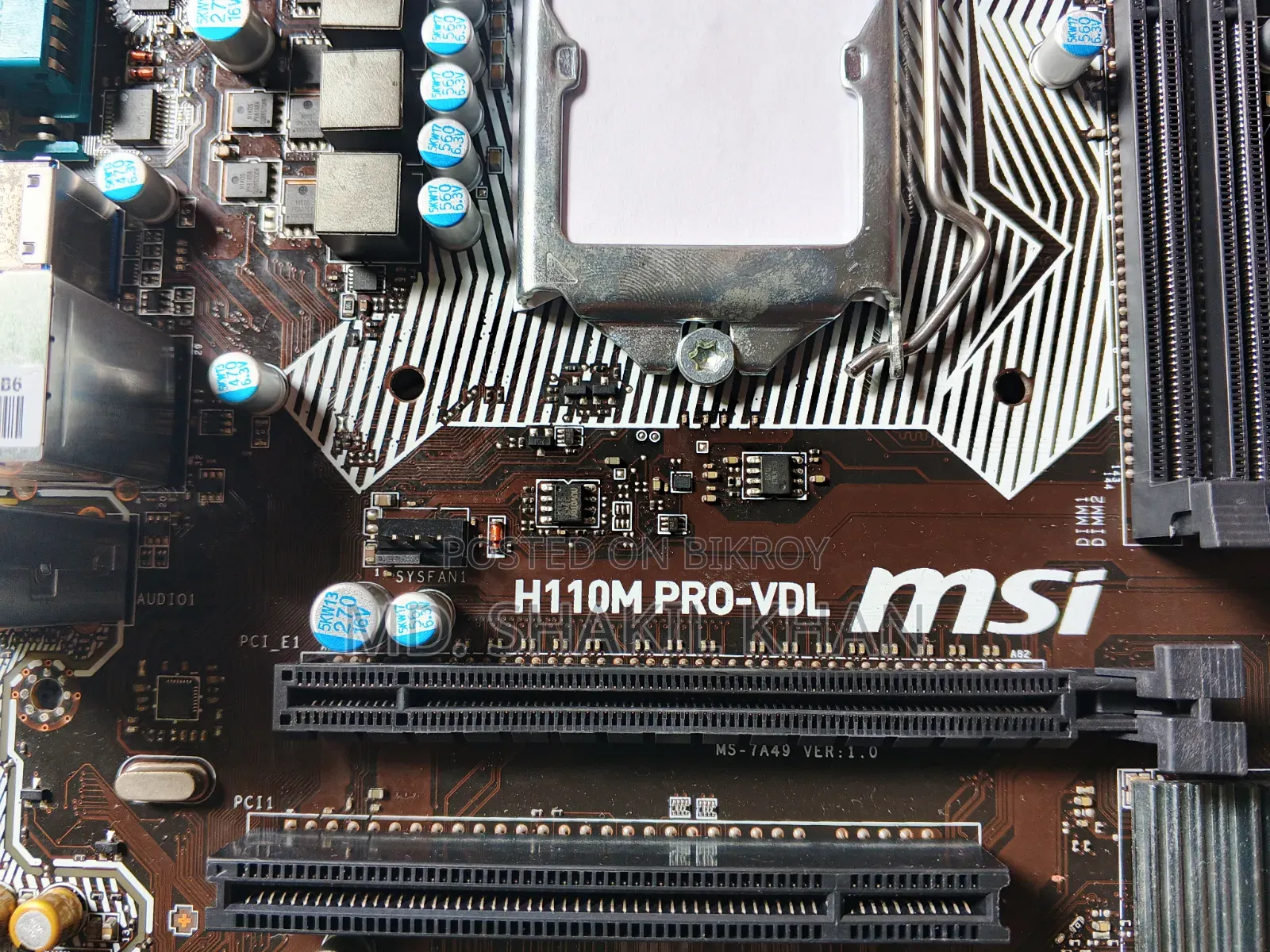 Msi H110M Pro-VDL Motherboard 6/7th Gen