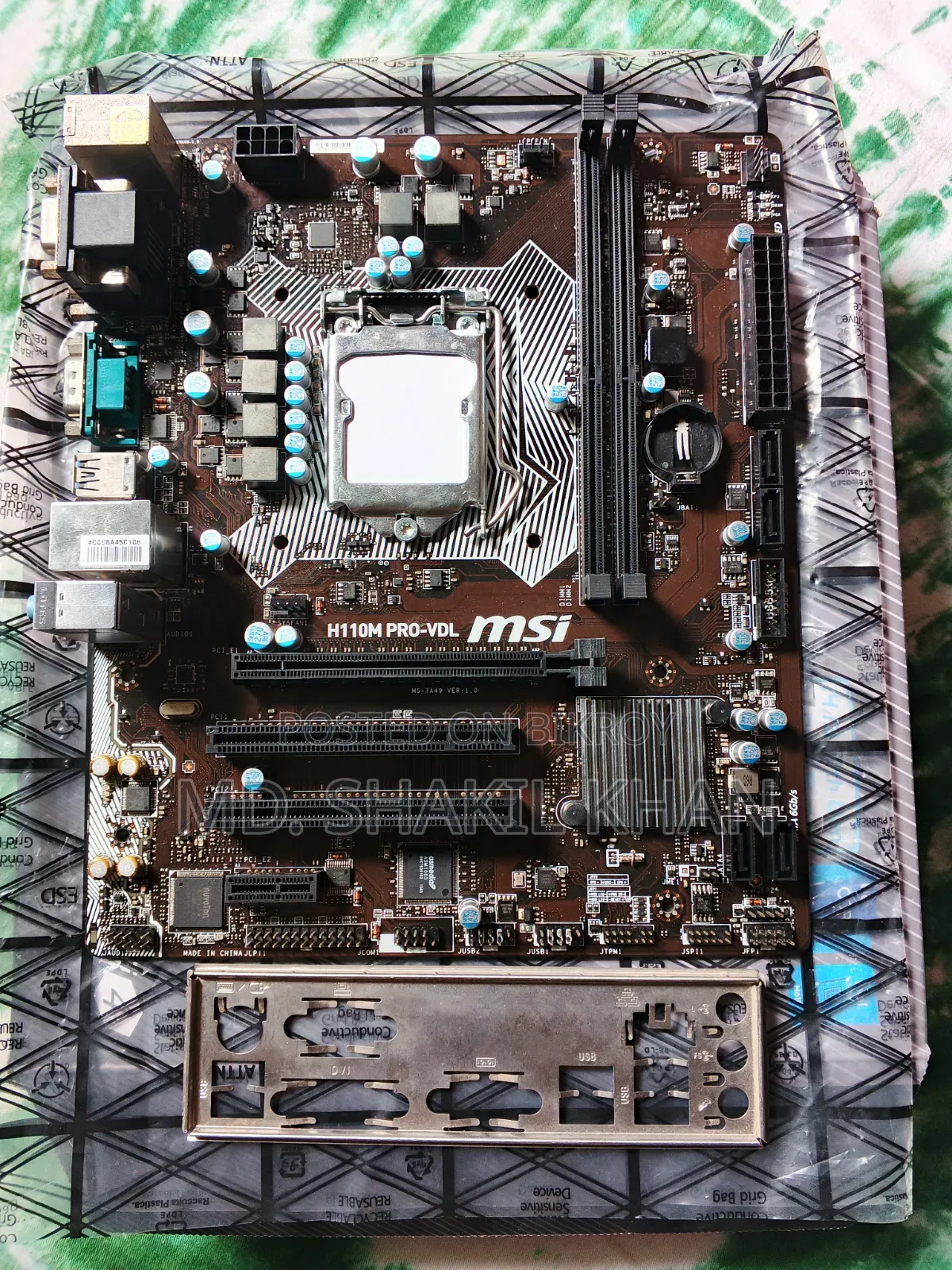 Msi H110M Pro-VDL Motherboard 6/7th Gen