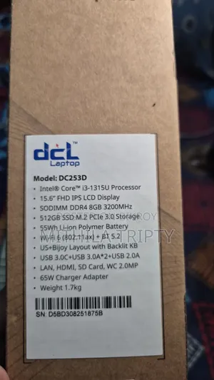 New Laptop 8GB Intel Core I3 SSD 512GB