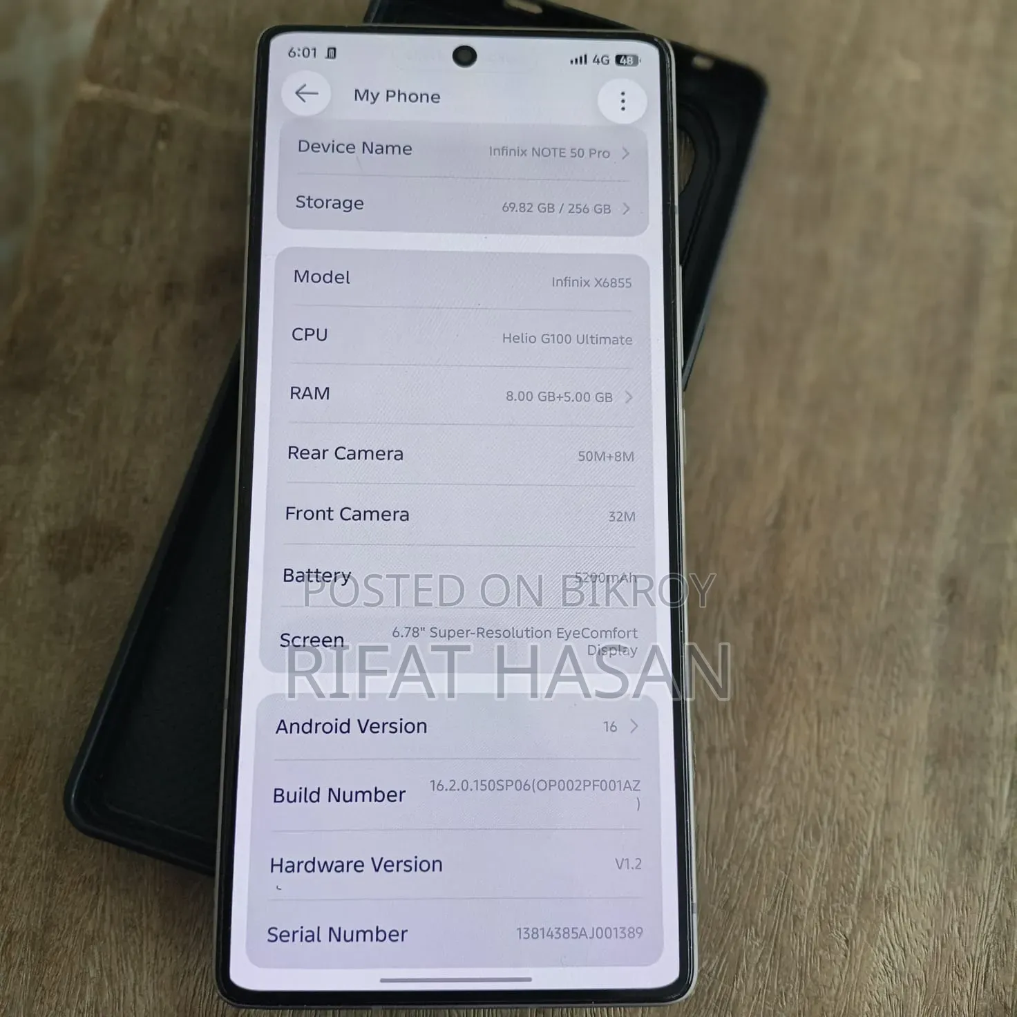 ইনফিনিক্স নোট ৫০ প্রো ২৫৬ জিবি সিলভার