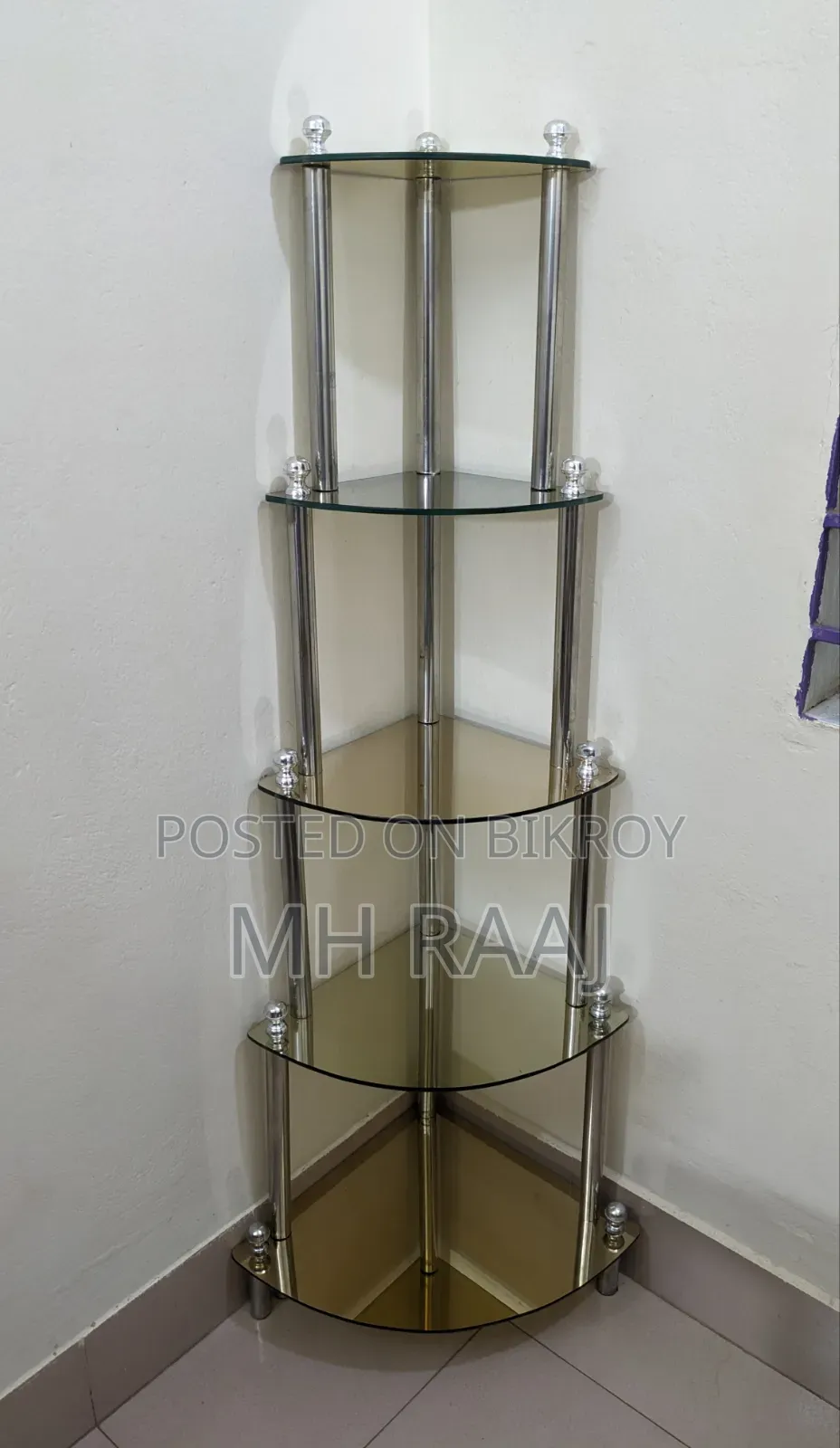 কর্নার গ্লাস ডিসপ্লে র‍্যাক
