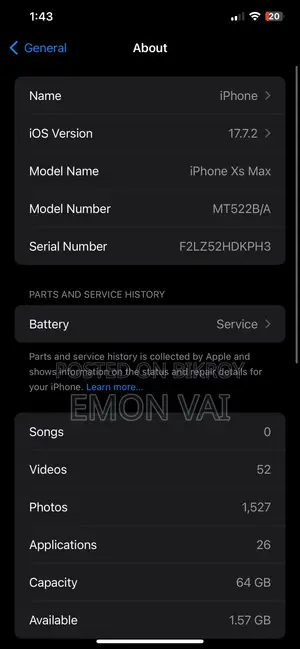 Apple iPhone XS Max 64 GB Rose Gold