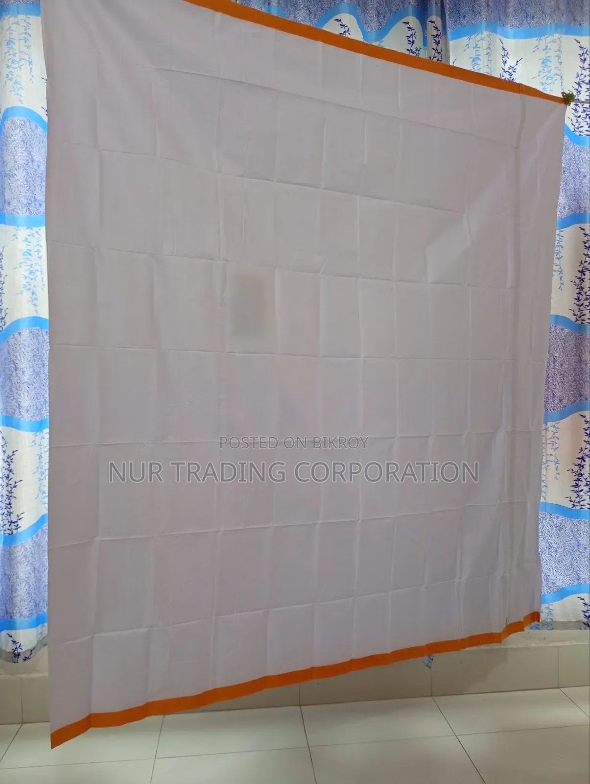 White Lungi with Colored Border
