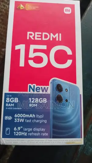 New Xiaomi Redmi 15C 4G 128 GB Blue