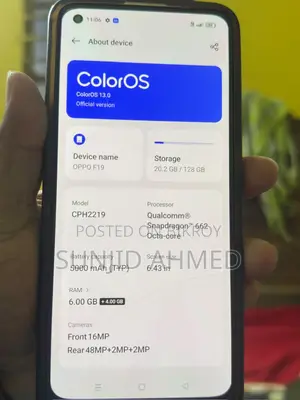 Oppo F19S 128 GB Gray
