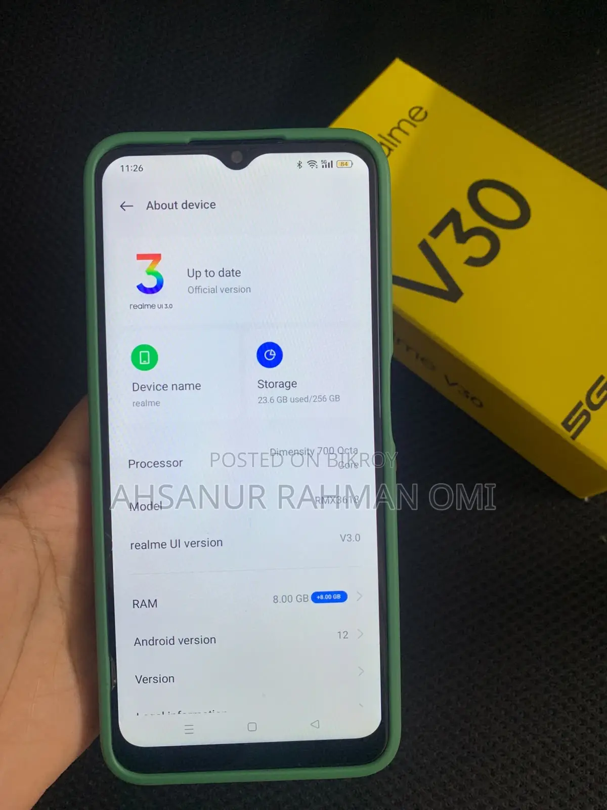 রিয়েলমি ভি৩০ ১২৮ জিবি ব্ল্যাক