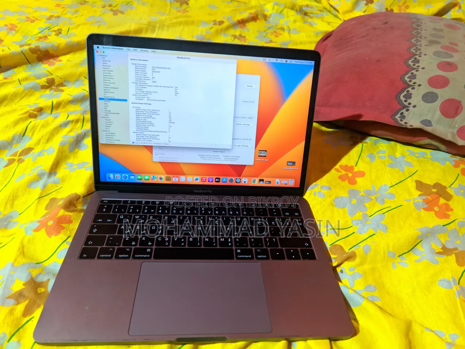Laptop Apple MacBook 2017 8GB Intel Core I5 SSD 250GB