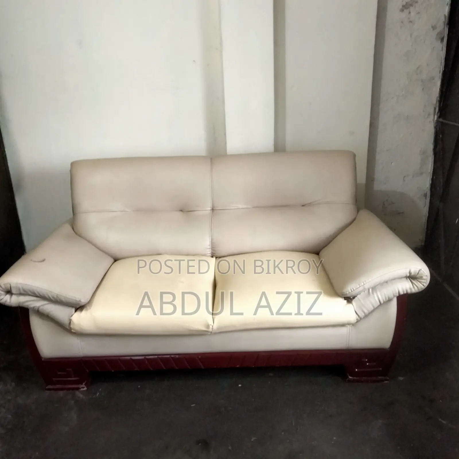 Original Mahogany 2-Seater Sofa 1pc