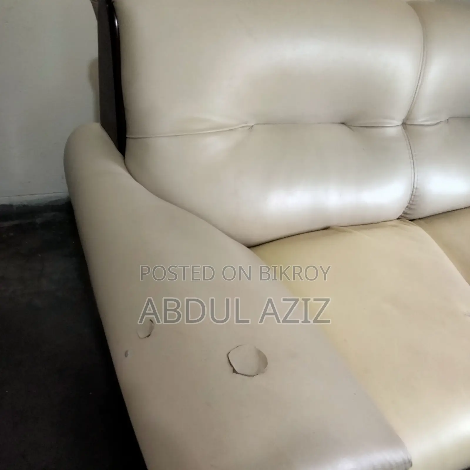 Original Mahogany 2-Seater Sofa 1pc