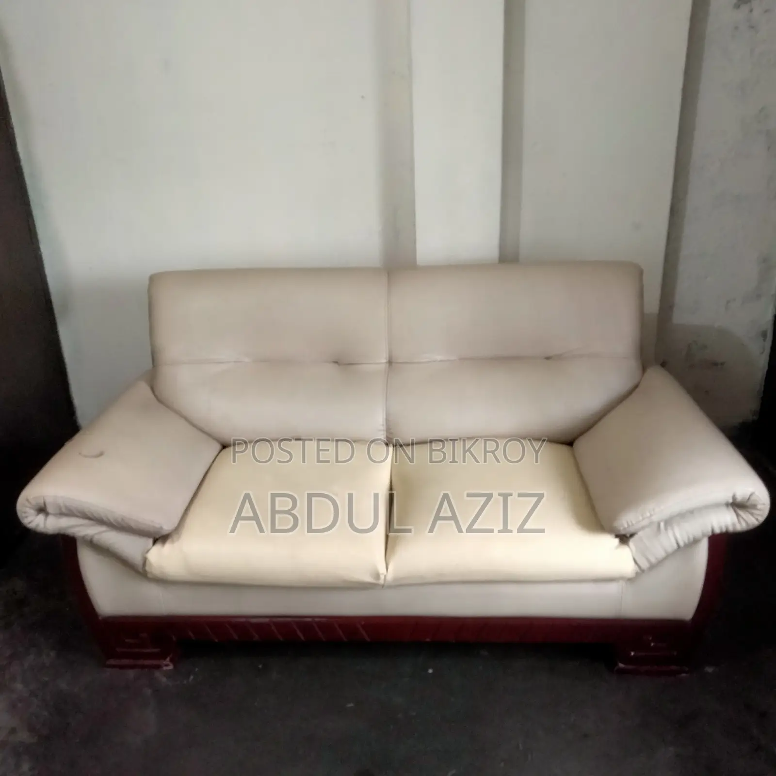 Original Mahogany 2-Seater Sofa 1pc