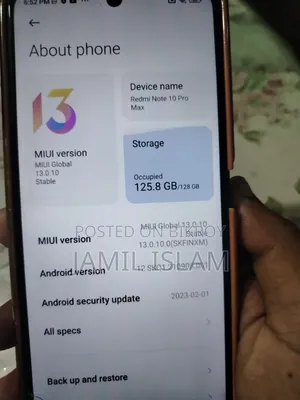 Xiaomi Redmi Note 10 Pro Max 128 GB Blue