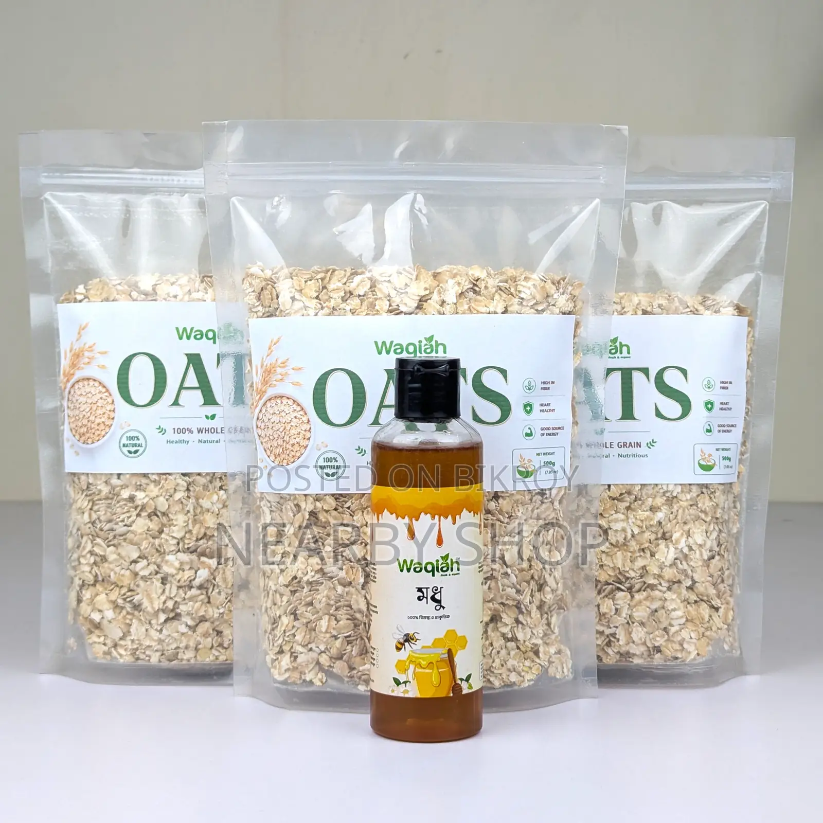 Healthy Breakfast Combo | 100% Whole Grain Oats (3 PC + Honey)