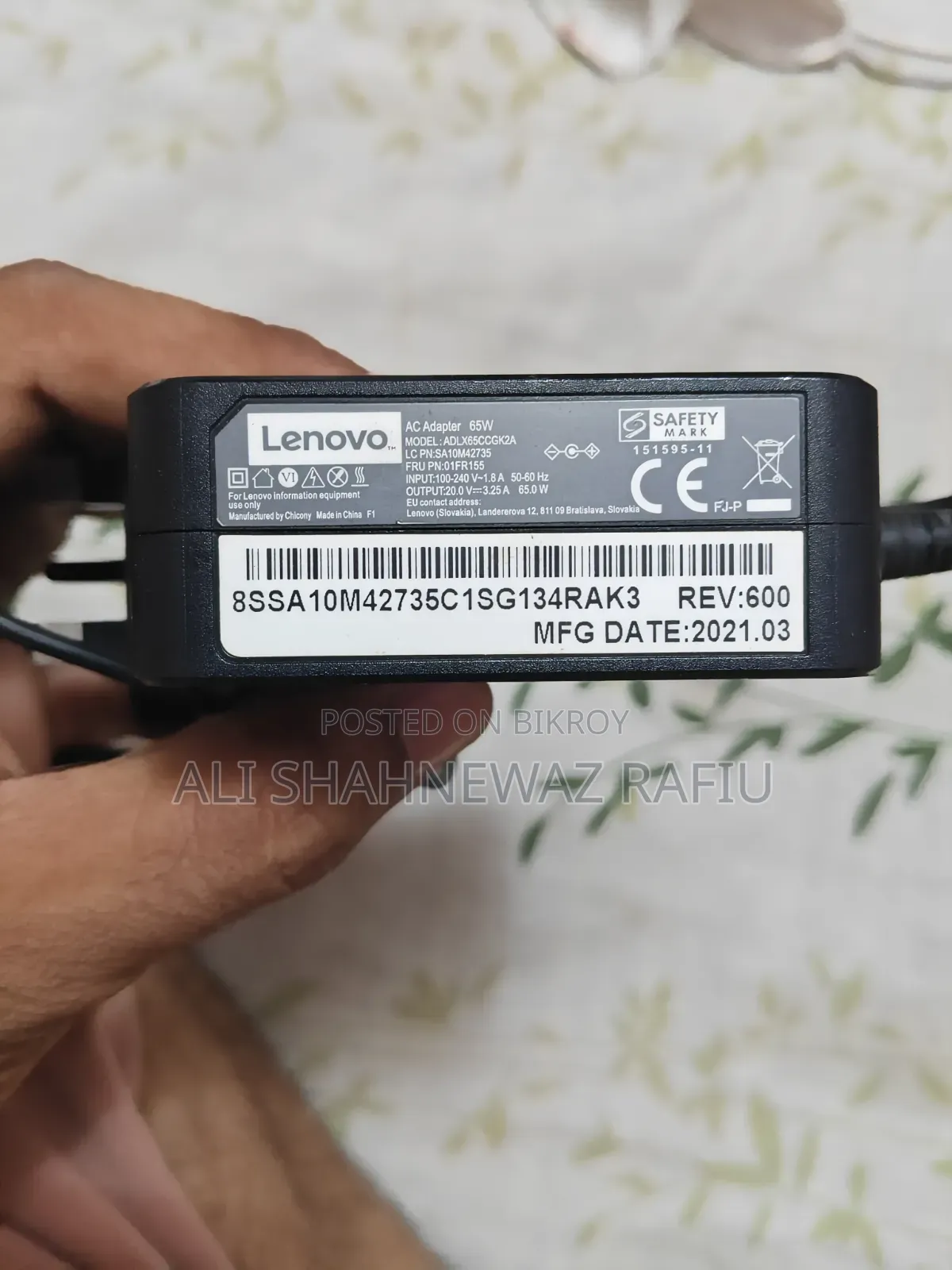 Lenovo Laptop Charger