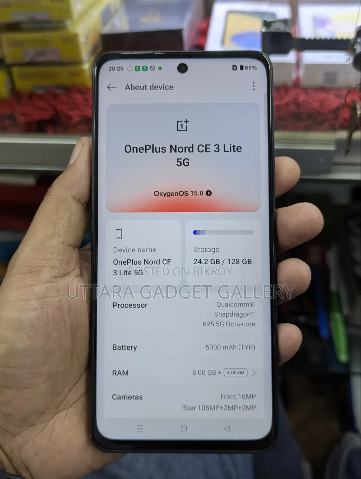 ওয়ানপ্লাস নর্ড সিই ৩ লাইট ৫জি ১২৮ জিবি ব্ল্যাক