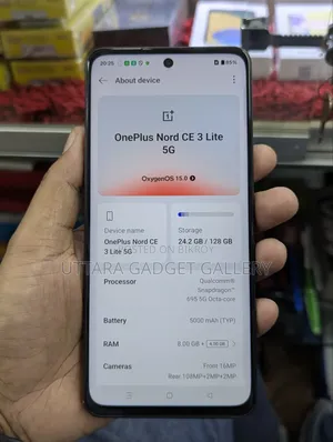 ওয়ানপ্লাস নর্ড সিই ৩ লাইট ৫জি ১২৮ জিবি ব্ল্যাক