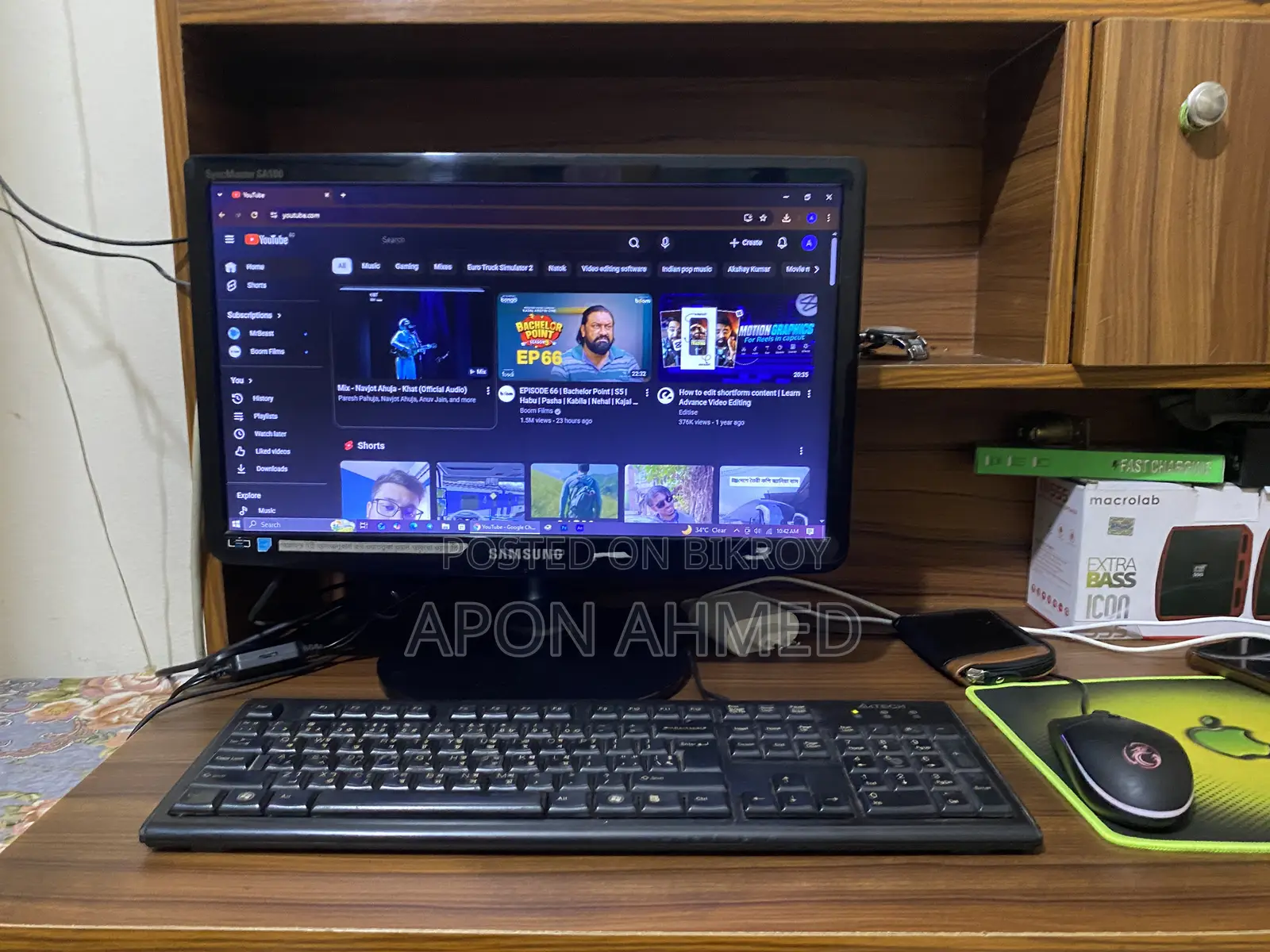 Desktop Computer Samsung 8GB Intel Core I5 HDD 1TB