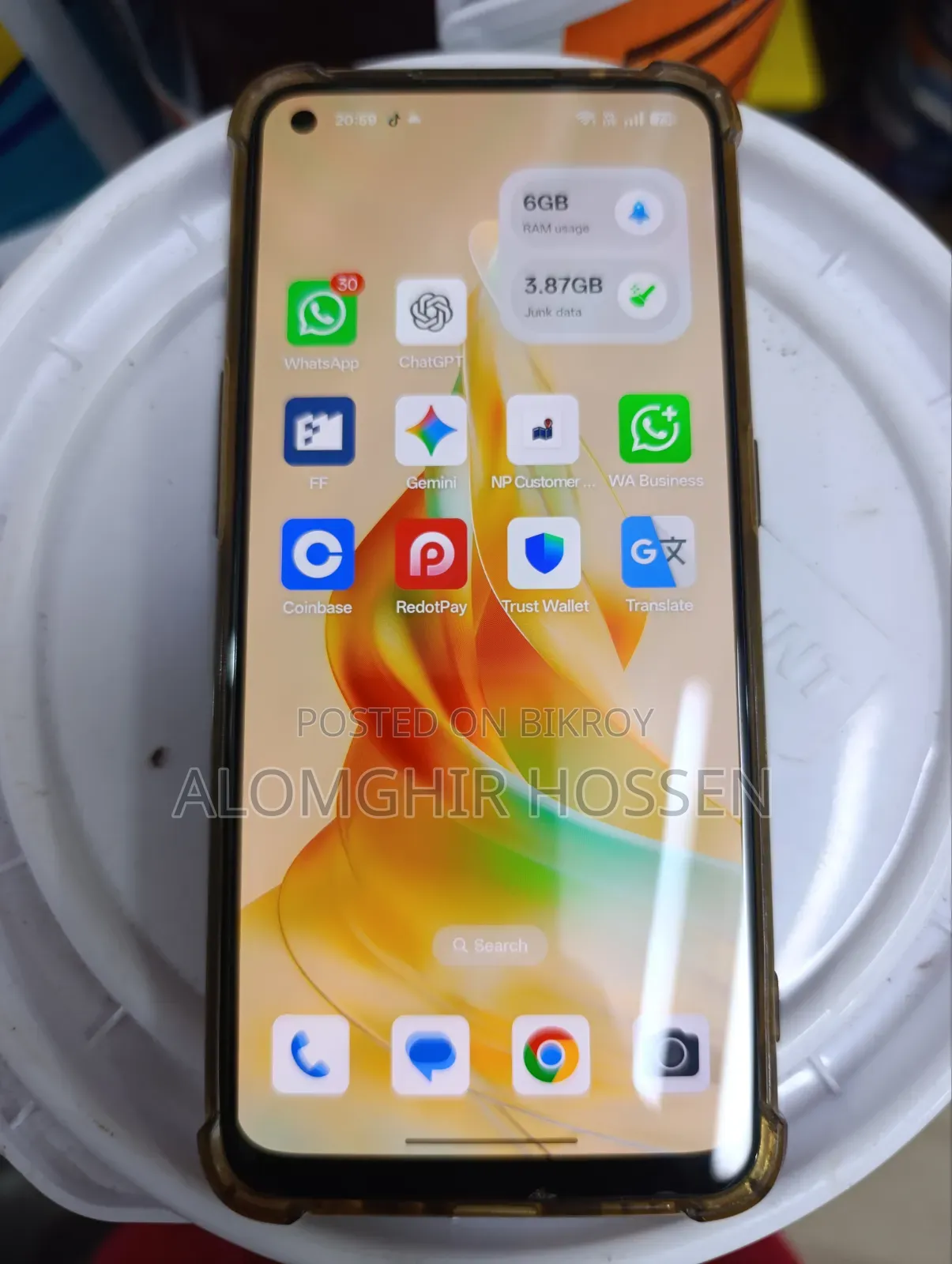 অপো রেনো ৮ টি ১২৮ জিবি কমলা